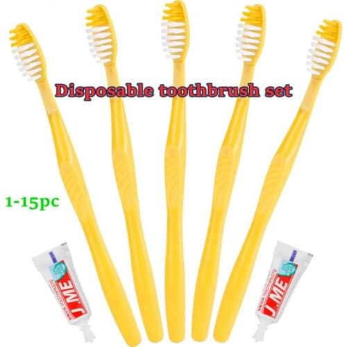 Hotel Disposable Toothbrush Suit Toothbrush With Toothpaste Wash Gargle Suit For Travel Camping Supplies Teeth Cleaning Brush