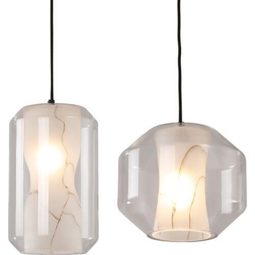 American Individuality Creative Glass Lampshade Pendant Lamp Modern Loft Retro Buffet Restaurant Lights Sitting Room E27 PL650