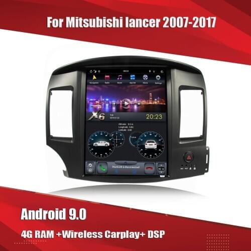 Tesla Android 9 car radio for Mitsubishi Lancer 2007-2017 car multimedia 1 DIN gps navigation Stereo autoradio DVD player