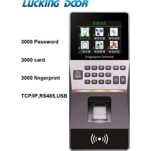 Biometric Fingerprint Access Control Time Attendance 125Khz RFID Keypad Card Reader Password Free Software TCP/IP USB