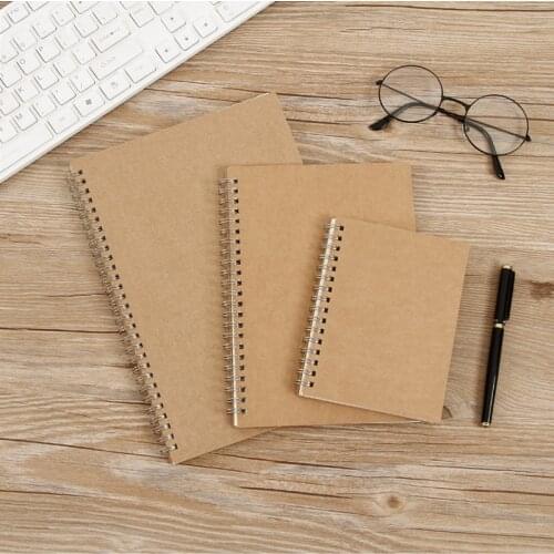 B5 50 folhas/livro vintage kraft papel capa grade/em branco/linha/cornell página interna 2021 escola papelaria bobina notebook