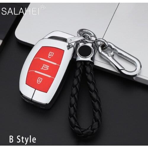 Zinc Alloy + TPU Car Key Case Cover Shell Bag For Hyundai IX35 Avante Mistra ELANTRA Santafe Tucson Verna Sonata Elantra Style