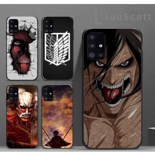 Anime attack on Titan Phone Case For Samsung A40 A31 A50 A51 A71 A20E A20S S8 S9 S10 S20 Plus note 20 ultra
