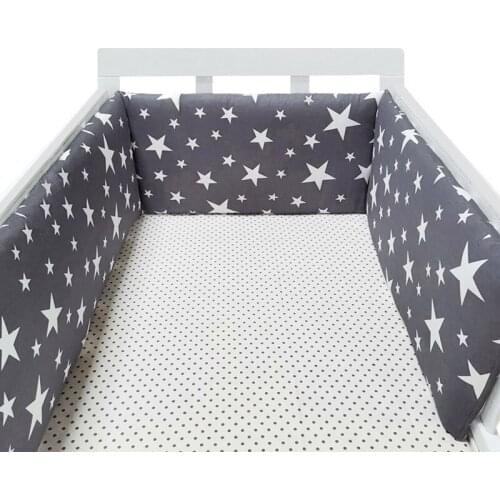 Baby nursery Nordic Stars Design Baby Bed Thicken Bumper One-piece Crib Around Cushion Cot Protector Pillows Newborns Room Decor