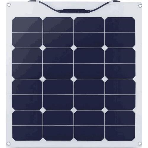 GGX ENERGY 50W 18V Sunpower Flexible Portable Solar Cells Panel for Boat/Yacht/Car/Motorhome/Camper