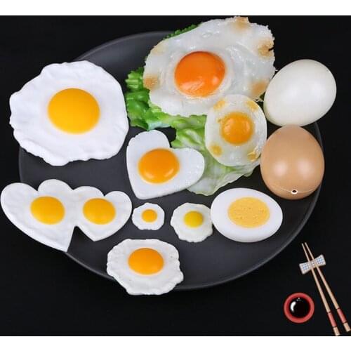 Kitchen Toys Simulated Fried Egg Poached Eggs Fake Food DIY Creative Handmade Children Play House Toy Decoration Teaching Props
