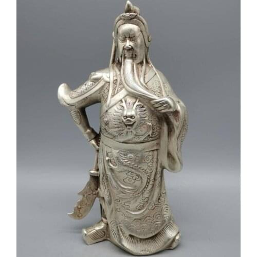 China white copper standing guanyu crafts statue
