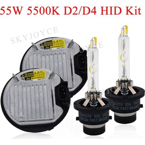 SKYJOYCE 55W Xenon D2S D4S HID Xenon Kit 5500K D2S D2R D4R D4S Xenon Bulb Ballast 8596745010 55W D2S D4S HID Car Headlight Kit