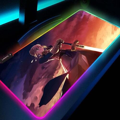 RGB Mouse Pad Xxl Pc Mat Gaming Accessories Desk Pad Keyboard Mat Table Pads Gamer Decoration Large Mouse Mats Carpet Anime Rug