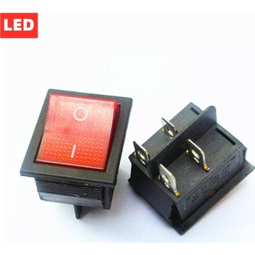Rocker Switch KCD4 ON-OFF 2 Position 4 Pins / 6 Pins Electrical equipment With Light Power Switch 16A 250VAC/ 20A 125VAC