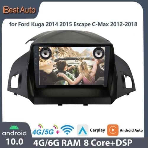 Sinosmart 8 Core IPS/QLED 2.5D screen car gps multimedia radio navigation player for Ford Kuga 2014 2015 Escape C-Max 2012-2018