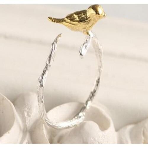 Trendy Simple Bird Rings For Women Lover Engagement Wedding Open Finger Rings Punk Jewelry