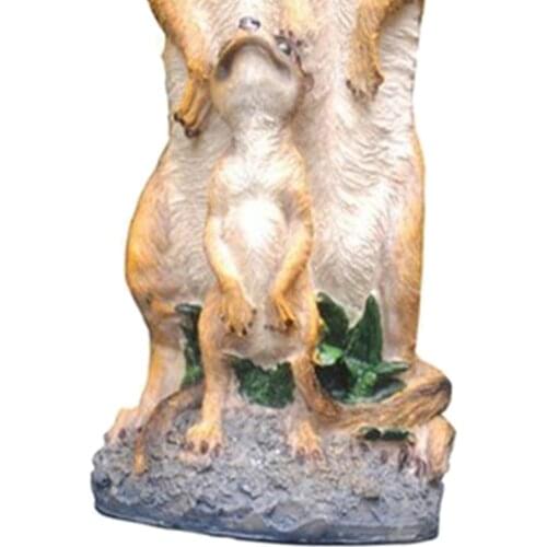 Cartoon Resin Mongoose Sculpture Ornament Figurine Statue Tabletop Courtyard