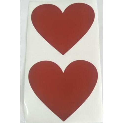 Scratch Off Sticker 60*70mm Love Heart Shape Red Color Scratch Off Using A Coin Blank For Secret Code Cover Home Game