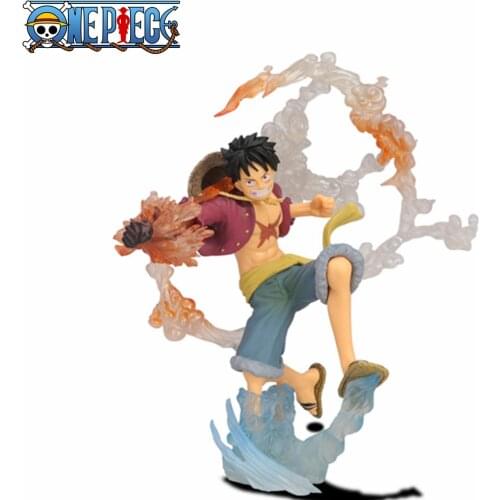 One Piece Monkey D Luffy Zero Fire Fist PVC Action Figure 200mm One Piece Anime Monkey D Luffy Figurine Model Toys