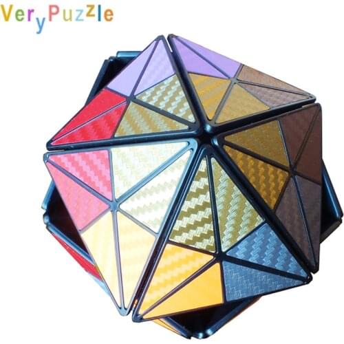 Original VeryPuzzle #72 Corner Only Five Magic Cube Puzzle Bulk version DIY 12 axis 12 colors Toys Kids Collection cubo magico
