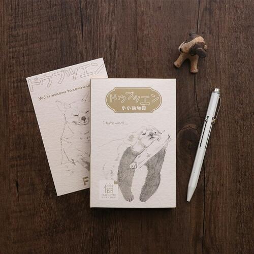 30 Pcs/Set Cartoon Animal Zoo Series Postcard /Greeting Card/Message Card/Birthday Letter Envelope Gift Card