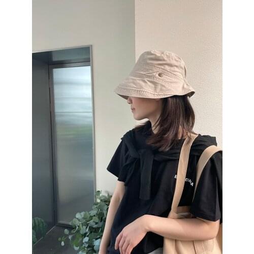 Beach Cap Cotton Bucket Hats Women Summer Sunscreen Panama Hat Men Pure Color Sunbonnet Fedoras Outdoor Fisherman Hat