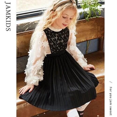 2021 Fashion Girls Princess Dress Elegant Baby Girl Lace Dress Kids Girls Birthday Party Dress Toddlers Clothes 3-14 Years 117