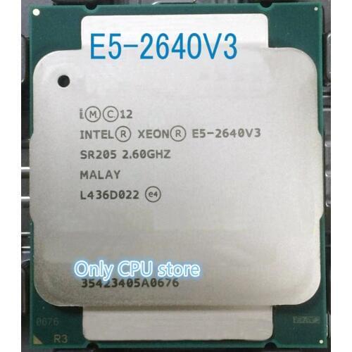 Intel Xeon CPU E5-2640V3 SR205 2.60GHz 8-Cores 20M LGA2011-3 E5-2640 V3 processor E5 2640V3 free shipping E5 2640 V3