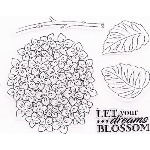 13.5x11.5cm Blossom Transparent Seal Clear Stamps Cutting Dies Roller Stamps DIY Scrapbook Album / Card Production