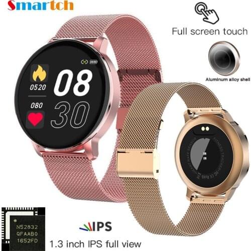 Q8 Q9 Upgrade R5L Fashion Women Smartwatch 1.3 Inches IPS Full Touch Screen Heartrate Nordic NRF52832 Ladies Girl Smart Watch Me