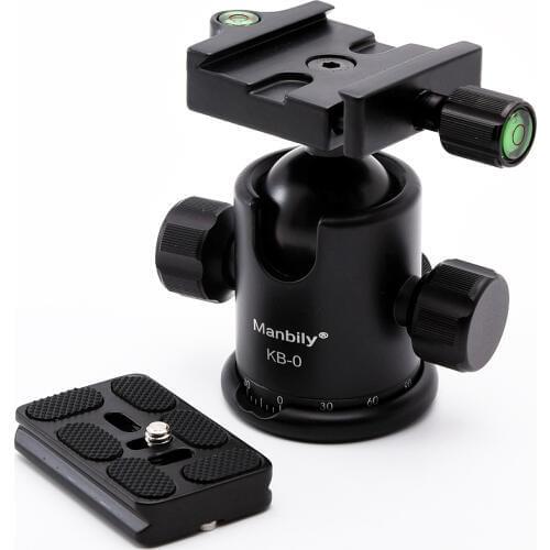 Tripod Ball Head Camera Panoramic Head Aluminum Alloy Sliding Rail Head with 2 Built-in Spirit Level Load 15kg