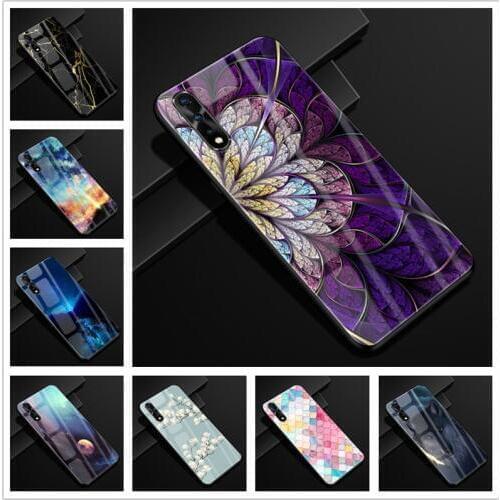 For vivo V17 Neo Case NEW Fashion Silicon Bumper Coque Hard Glass Back Cover For Vivo V17 Neo 2019 V 17 Neo V17Neo Phone Cases