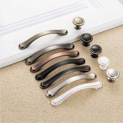 KAK Modern Zinc Alloy Cabinet Handles Kitchen Cupboard Door Pulls Drawer Knobs Fashion Handles Wardrobe Pulls Furniture Handle