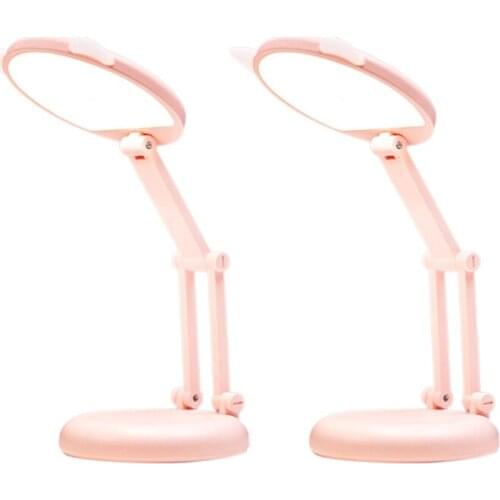 LED Desk Lamp with USB Charging 3 Lighting Mode Stepless Dimming Touch Control Foldable Portable Wireless for Boy & Girl