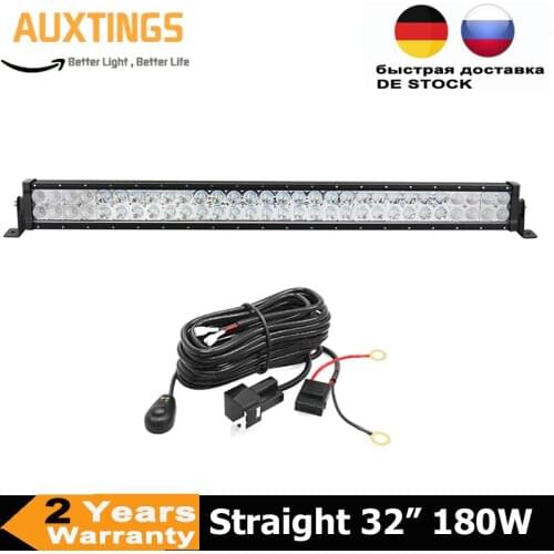 32"IN Slim 180W LED Light Bar Combo Beam For SUV 4WD UTE Universal Car Boat UAZ ATV Motor