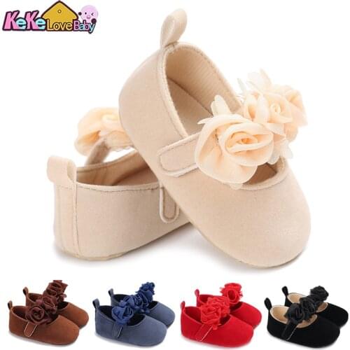 Baby Girl Princess Shoes Soft Sole Bow Knot Flats Anti-Slip Newborn Infant Toddler Baby Girl Shoes First Walker 0-18M
