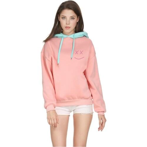 Women Hooded Sweatshirts Back Letter Prnt Casual Pullover Hoodies 2021 Spring Patchwork Female Drawstring Tracksuits Tops