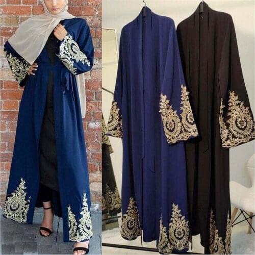 Dubai Style Open Abaya Women Muslim Kaftan Kimono Long Cardigan Maxi Dress Abayas Jilbab Turkish Fashion Islamic Caftan Robes