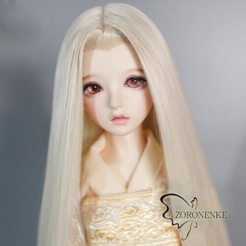 1/3 1/4 1/6 Bjd Wig High Temperature Light BlondeLong Staight Bjd Wig SD DD MDD For BJD Doll Wig