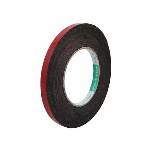 10M Length 10mm Wide 1mm Thickness Double-side Adhesive EVA Sponge Foam Tape Red 2pcs
