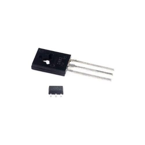 20PCS/Lot Triode Transistor D882 2SD882 3A/40V TO-126 2SD882 SOT89-3 NPN Power Triode New Original