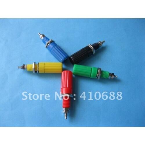 200 Pcs Per Lot Red Blue Yellow Green and Black 5 colors Binding Post For 4mm Banana Plug Hot Sale