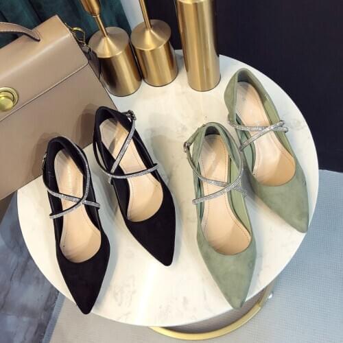 2020 Fashion Womens High Heel Luxury Rhinestone Pointed Womens Shoes Wild Sexy Mature Pumps New Womens Office Shoes W37-32