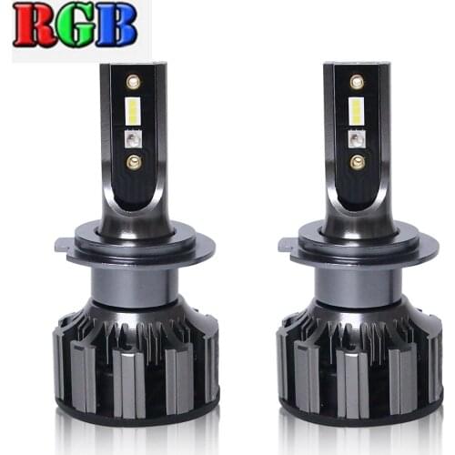 H1 RGB Car LED Headlight App Bluetooth Control Changeable Color Car Light Motorcycle H4 LED H7 Bulbs Auto Lamp H3 H11 H8 HB4 D2S