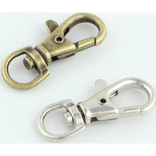 4PCS/lot ZInc Alloy Lobster Clasp Key Chains Ring For DIY Jewelry Making Accessories Bag Charms Keyring Trinket Dog Rope Parts