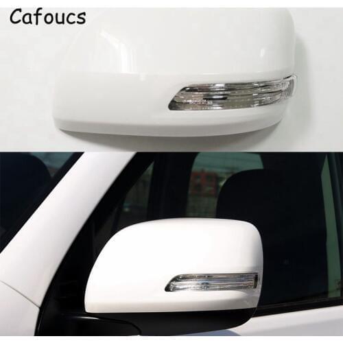 Cafoucs For Land Cruiser Prado J150 J52 Rearview Mirror Cover And Turn Signal Lights With Led Bulbs 2010-2015 Accessories