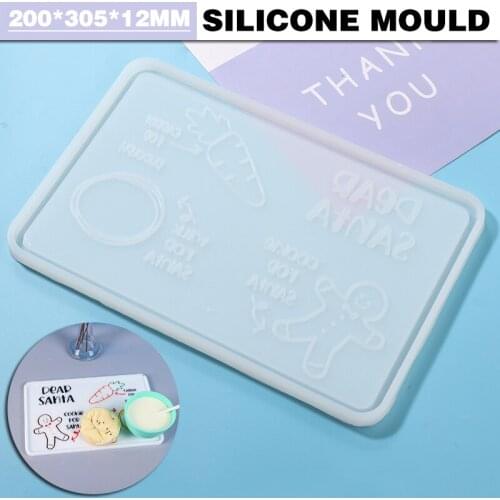 Epoxy Resin Casting Molds Table Food Tray Placemat Mold Durable Baby Tray Square Dish Silicone Mould DIY Craft Homedecor Tool