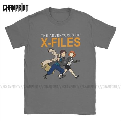 Tin Tin X Files T Shirt for Men Cotton Humorous T-Shirts Mulder Scully DanaDuchovny Cases Tv Tees Short Sleeve Clothes 4XL 5XL