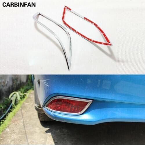 ABS Chrome cover trim back tail rear fog light lamp frame stick 2Pcs/Set For Toyota Vios / Yaris / sedan 2014 2015 2016