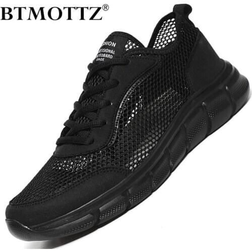 Summer Mesh Men Shoes Lightweight Walking Sneakers Men Fashion Breathable Lace Up Men Casual Shoes Zapatos Hombre Plus Size 48