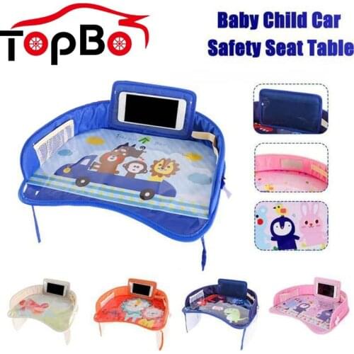 Multifunctional Car Baby Safety Seat Tray Table Portable Cartoon Baby Child Kid Car Seat Chair Toy Food Drink Cellphone Holder