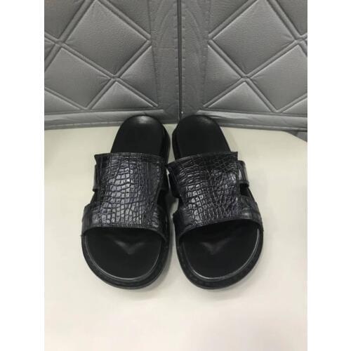 100% Genuine real crocodile skin leather men summer shoe 2019 new design summer men shoe black color cow skin inside cow lining