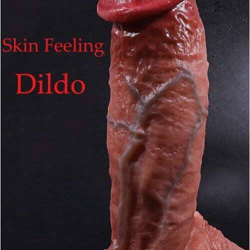 Soft Realistic Dildo For Women G spot Stimulat Skin Feeling Huge Penis Suction Cup Fake Dick Females Masturbation Sex Toys Tools
