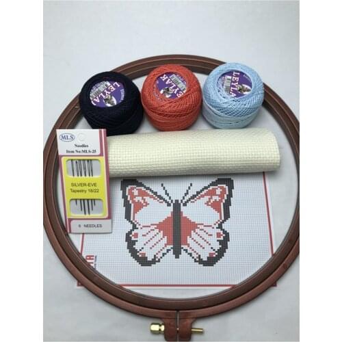 Etamin Processing Set Embroidery Kit + pulley + rope + needle + pattern